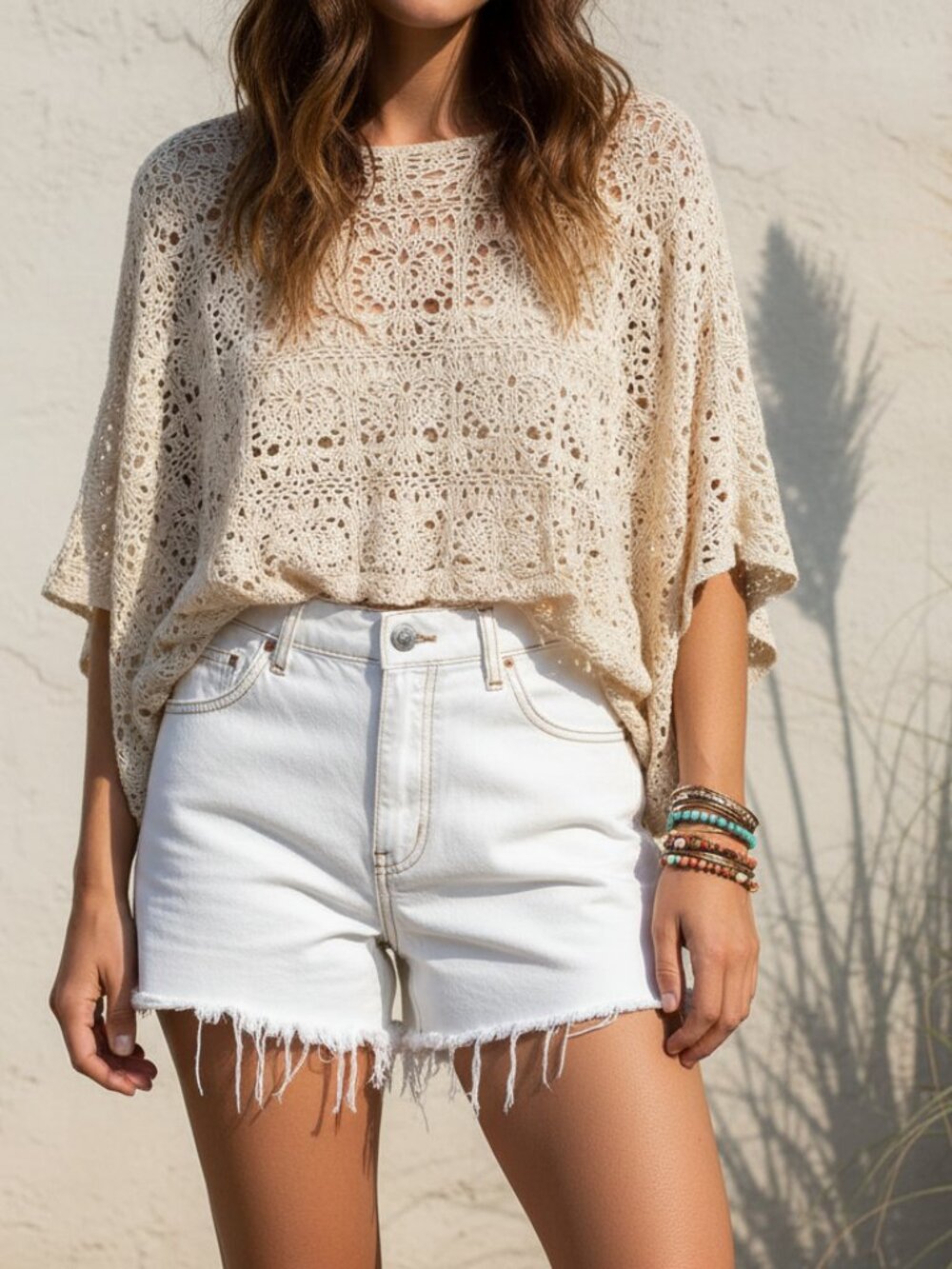 BDG Urban Outfitters‎ 28 Jean Shorts White Hi Rise Cut Offs Boho Coastal Casual